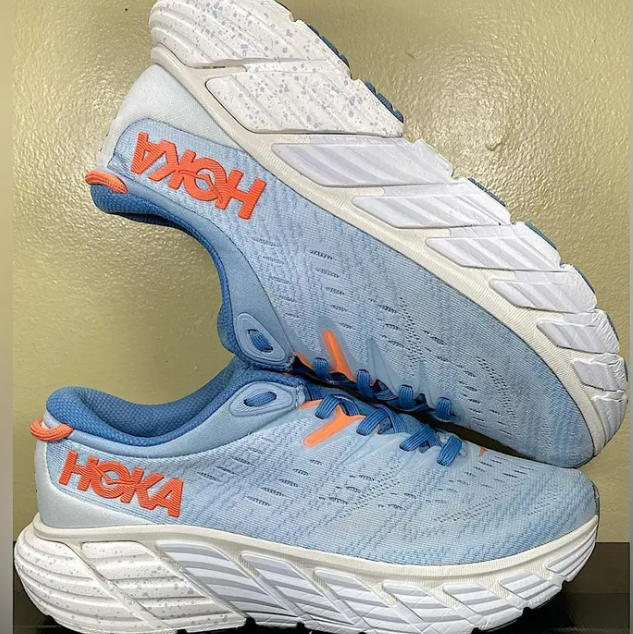 Pre-owned Hoka Wide Women"s  One One Gaviota 4, Sizes & Colors In Blue Fog