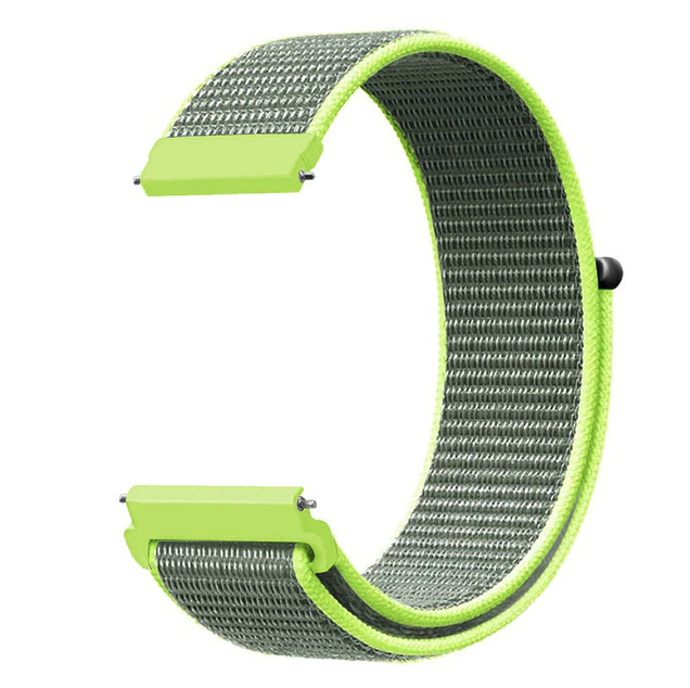 20mm 22mm Woven Nylon Sport Loop Watch Band Strap W/ Quick Release Spring Pins