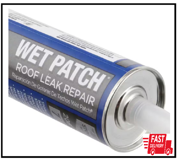 208 Wet Patch Black Roof Leak Repair Sealant Caulk 10.1 Oz.