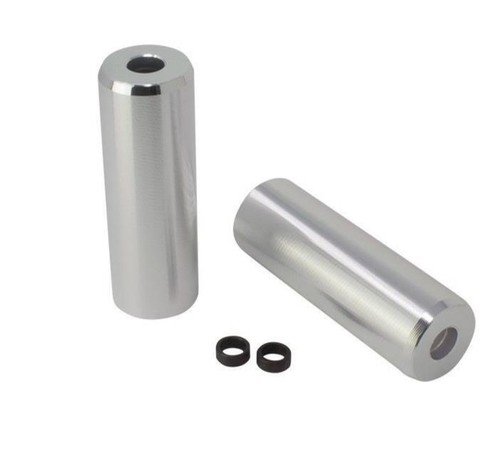 PRO+ BMX Bike BIcycle Lite Alloy Threadless Pegs  Fits 3/8" or 14mm Silver