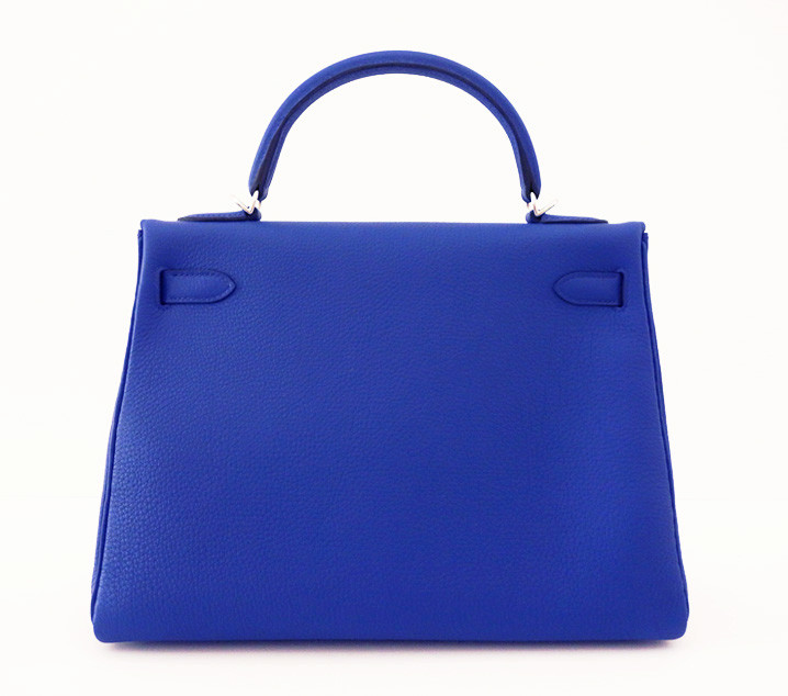 HERMES KELLY BLUE ELECTRIC BAG RETOURNE NEW