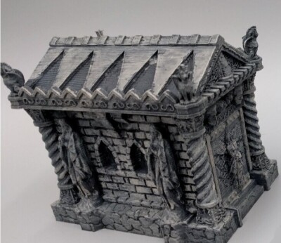 O Scale Scale Graveyard Crypt Tomb Mausoleum Grave Blank White & Paintable