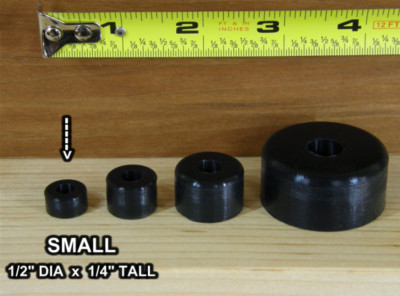SAMPLE PACK Cutting Board Rubber Bumper Feet 1/2'' 5/8'' 3/4'' 7/8'' 1'' Silicone 