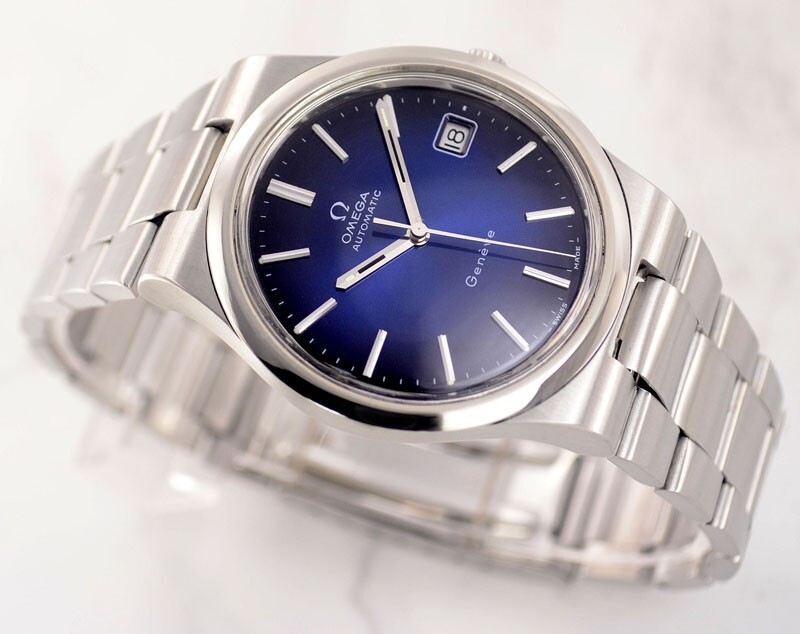 OMEGA GENEVE AUTOMATIC 1660173 CAL1012 DATE DARK BLUE DIAL MEN OMEGA GENEVE AUTOMATIC 1660173 CAL1012 DATE DARK BLUE DIAL MEN