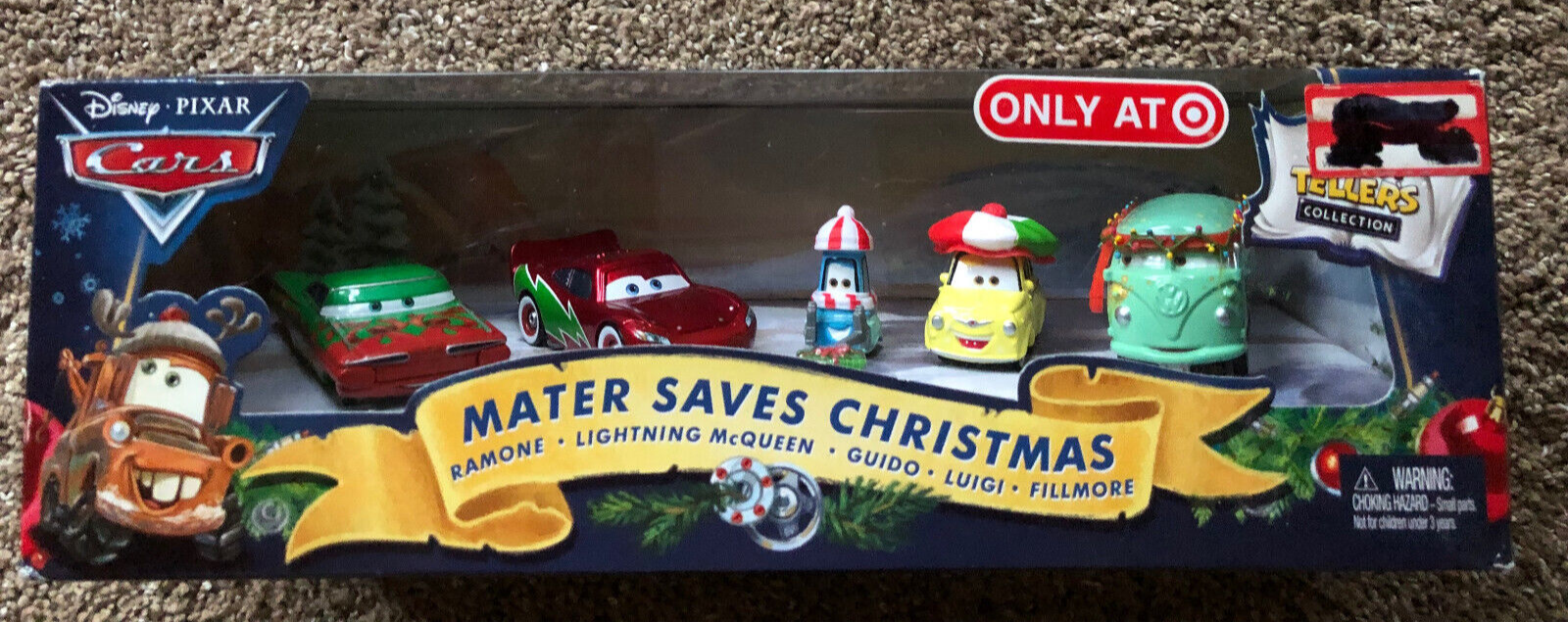 ディズニーカーズ 新品 MATER SAVES CHRISTMAS 6PACK 2010 Disney Pixar CARS Mater Saves Christmas RARE Santa Car+