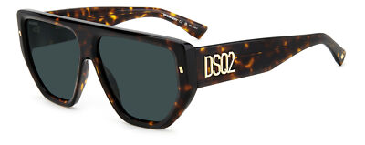 Pre-owned Dsquared2 D2 0088/s Havana/blue Grey 60/14/145 Men Sunglasses In Gray