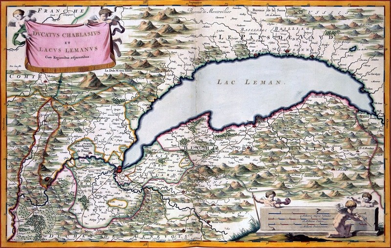 Reproduction Carte Ancienne - DuchÃ© De Chablais Et Lac LÃ©Man 1682