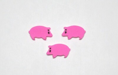 36 Mini Pig Piglet Piggy Erasers Kid Farm Bday Party Goody Bag Favor School