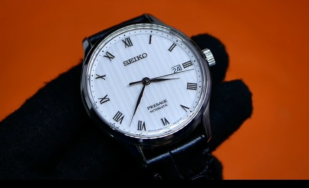 Pre-owned Seiko Srpc83j1 Watch Presage Automatic Leather Strap Zen Garden Brand