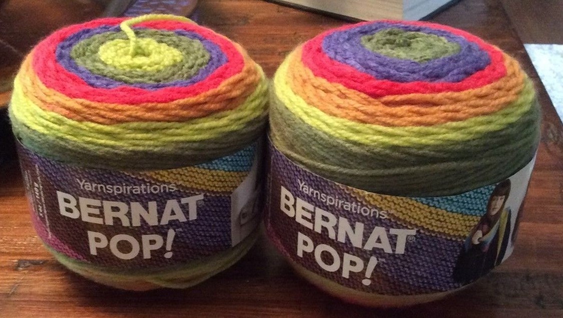 Bernat Pop! Yarn Full Spectrum Lot of 2 skeins