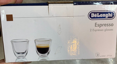 DeLonghi Double Paroi Lait Macchiato Espresso Verre Thermo  Tasses/Shot/Glasses ! 8004399324787