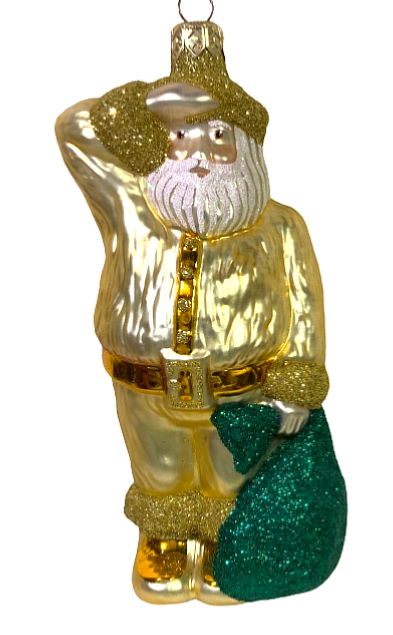 Patricia Breen Santa for Thomas Gold #9741 1997 Glass & Glitter 5.75" Rare