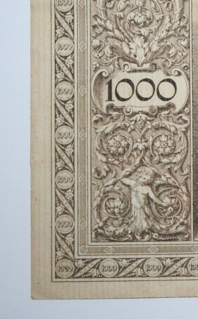 1910 Germany 1000 Mark Banknote P 44A
