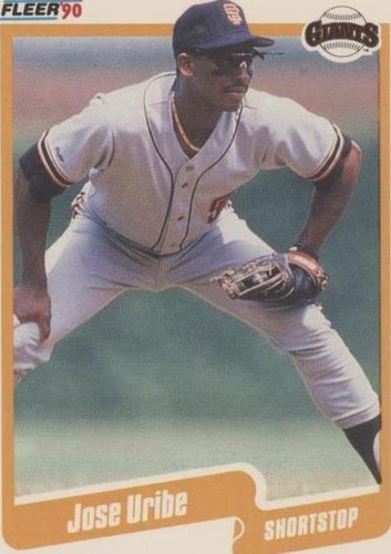 why is the 1990 fleer jose uribe card rare 1990 FLEER Jose Uribe Rare Low Populated Card With Birth Year Error- NM  crisp!