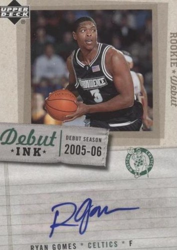 2005-06 Upper Deck Rookie Debut - Ryan Gomes #DI-RG