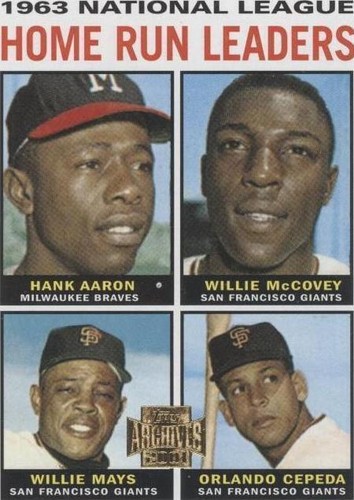 2001 Topps Archives - Hank Aaron Orlando Cepeda Willie Mays #210