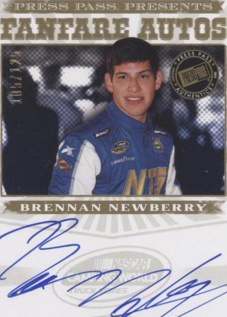 2013 Press Pass Fanfare - Brennan Newberry #FFA-BN