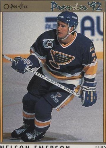 1991-92 O-Pee-Chee Premier - Nelson Emerson #138