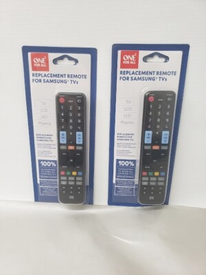 Lot of 2 - One for All Replacement Remote for Samsung TVs, URC 1810 R00