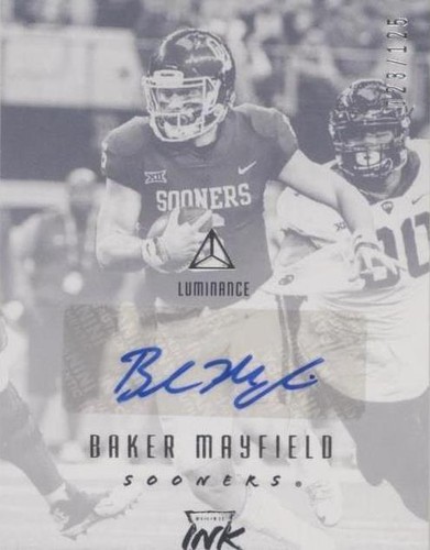 2018 Panini Luminance Baker Mayfield #RI-BAM
