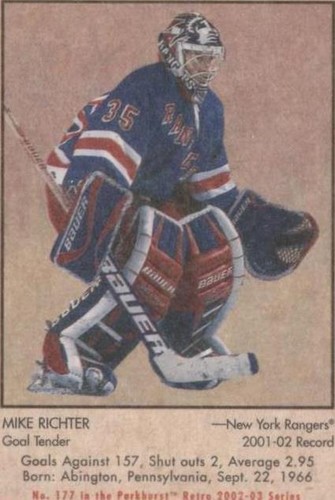2002-03 In the Game Parkhurst Retro - Mike Richter #177