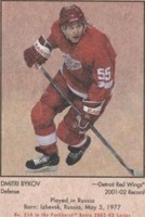 2002-03 In the Game Parkhurst Retro - Dmitri Bykov #214