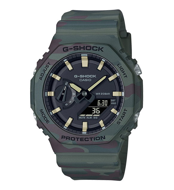 Pre-owned Casio G-shock Man Resin Band Wrist Watch Gae-2100we-3adr