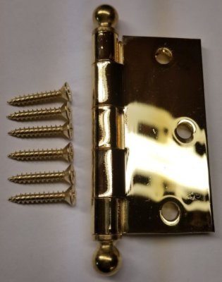 Lacquered Polished Brass Steel Door & Window Hinge 3" X 3" Inch Architectural...