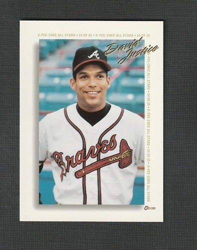 1994 O-Pee-Chee David Justice All-Stars #24 Atlanta Braves
