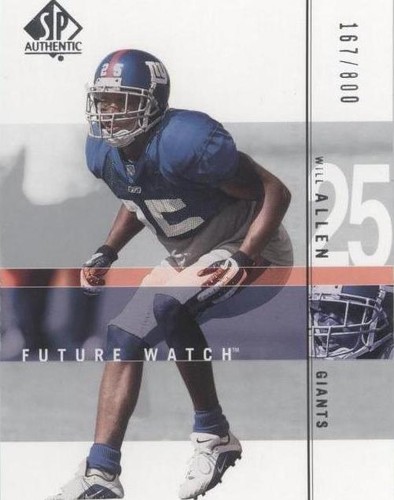 2001 SP Authentic Will Allen #164