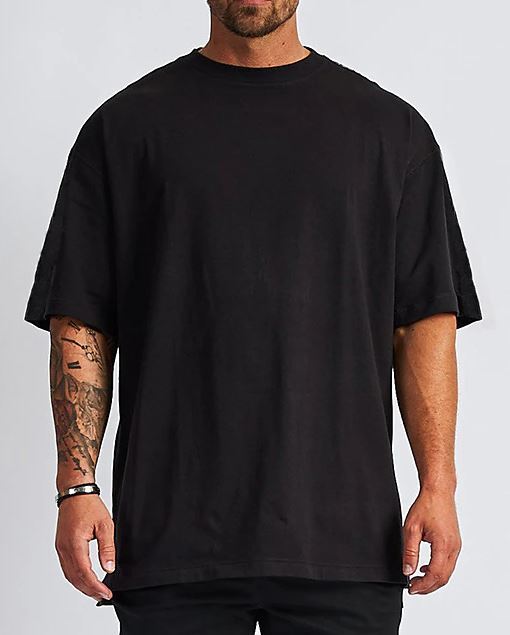 MENS Designed oversized Solid straight cut bottom ribbed