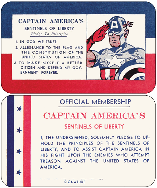CAPTAIN AMERICA'S SENTINELS OF LIBERTY MEMBERSHIP CARD #2