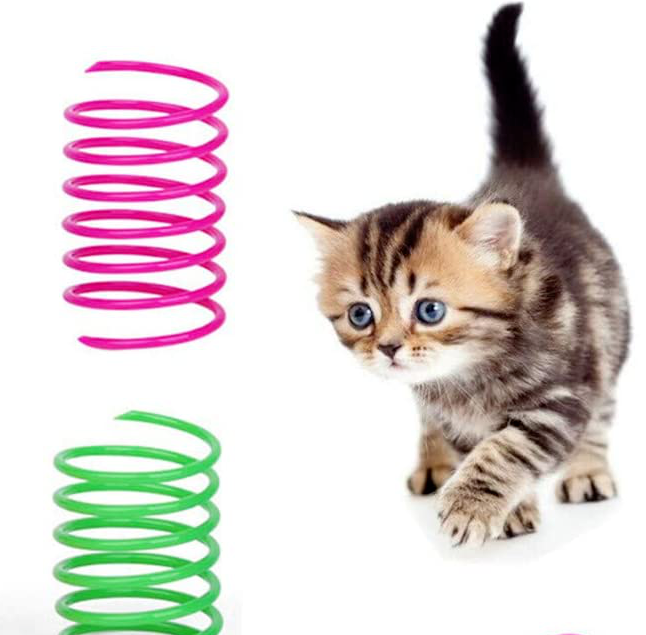 60 Pk Colorful Coils For Kittens Creative Supplies Coil Spiral Springs