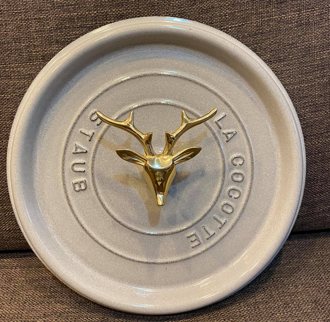 NEW Pre-order Gold Moose Elk Reindeer Lid Knob works on Le Creuset Staub