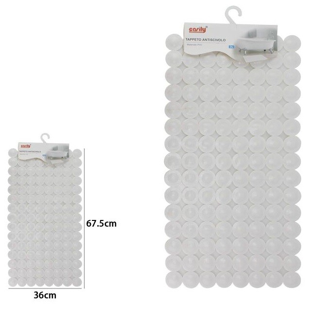Tappeto Tappetino In Pvc Antiscivolo Per Vasca Da Bagno Doccia 68x36cm 59610 dfh