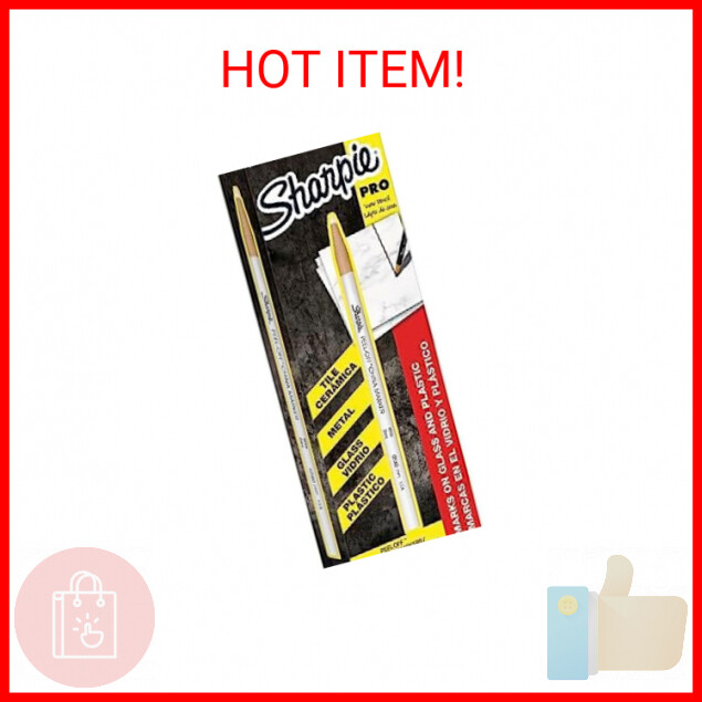 SHARPIE Peel-Off China Marker Grease Pencils, White, Box of 12