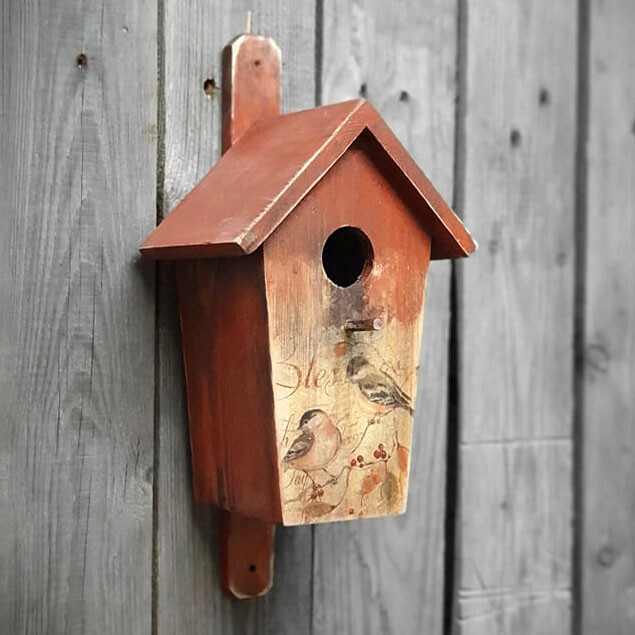 Nistkästen Vintage Vogelhaus 14x13x30,5cm Nistplatz Nistkasten Haus Vogel Shabby
