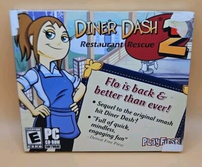 Diner Dash 2 Restaurant Rescue PC CD-ROM WIN MAC Computer Video Game NEW SEALED