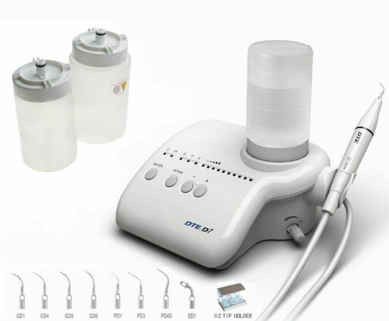 Woodpecker DTE D7, D7 LED Ultrasonic Piezo Dental Scaler Handpiece with 8 Tips