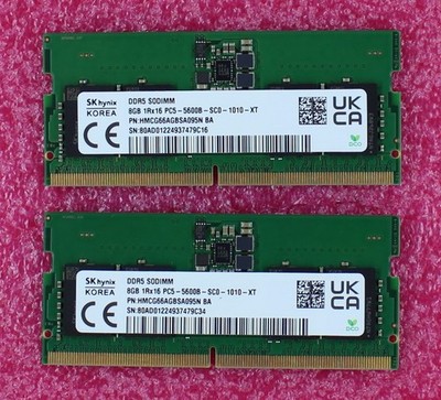 HMCG66AGBSA095N BA - SK Hynix 16GB (8GB X 2) 1Rx16 PC5-5600B