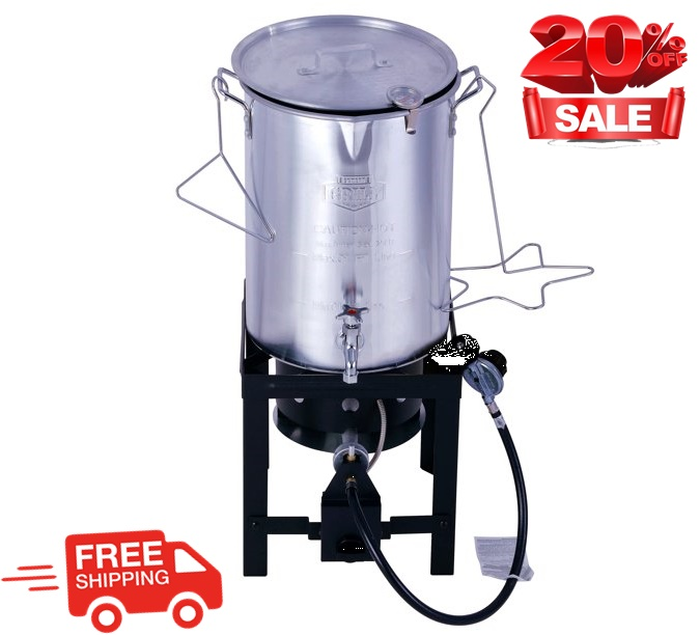 Burner 30 Quart Propane Gas Stainless Steel
