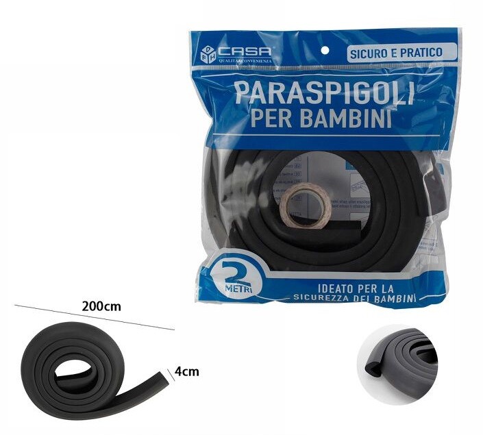 Paraspigoli Sicurezza Bordo Tavolo Coprispigoli Bambini Neonati 2 Metri Nero dfh