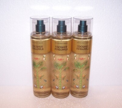 Bath & Body Works Coconut Pineapple Fine Fragrance Mist 8 oz Lot of 3 New