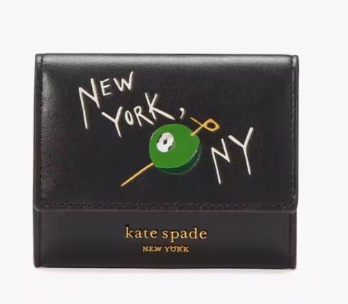 NWT Kate Spade Perfect Match Flap Card Case Black Multi NWT Kate Spade Perfect Match Flap Card Case Black Multi
