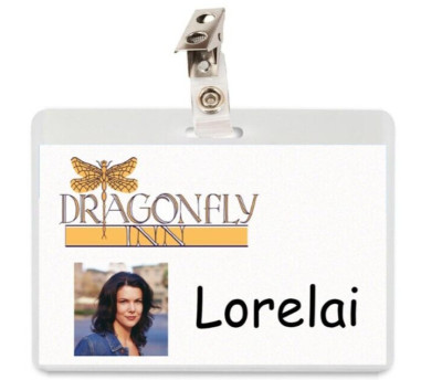 Gilmore Girls Lorelai Dragonfly Inn ID Badge Card Stars Hollow Cosplay Laminate