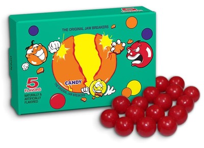 Mini Jaw Busters Jawbreakers Cherry Flavored 3 lb. Bulk Bag (1200 pc.) [All Red]