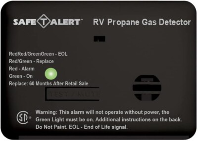 Safe T Alert 20-441-P-BL Mini Hard-Wired Propane/LP Gas Alarm - 12V, 20 Series,