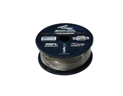 Audiopipe  TCBL-16-50CPR - Copper Series 16 AWG 2-Way 50' Clear Stranded GPT