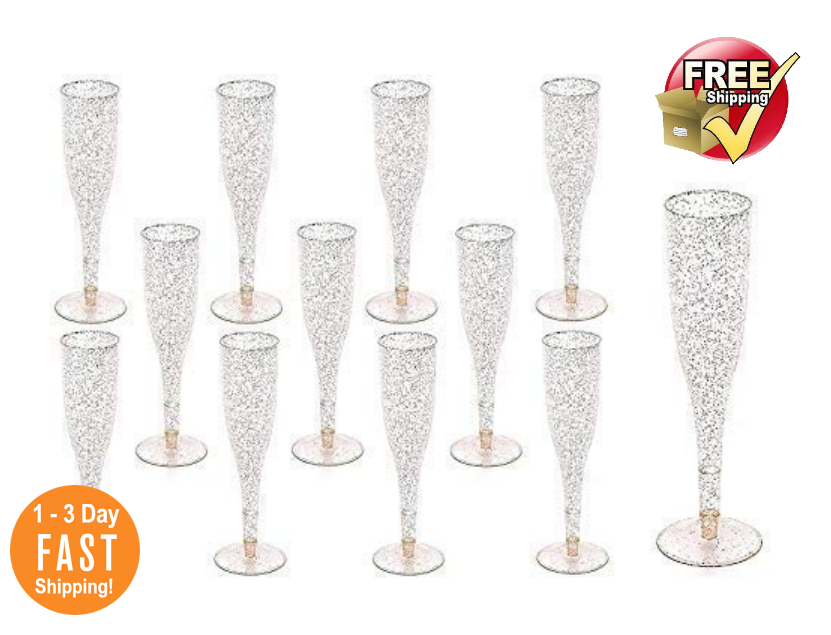 Para Boda y Fiesta NEW Copas De.Champaña Desechables De Plástico 105 Pieces