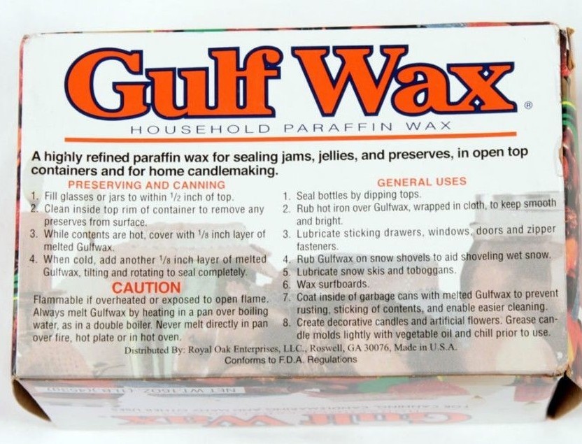 Gulf Wax Pure Household Paraffin Wax, 1 Lbs - BRAND NEW!! A21-21